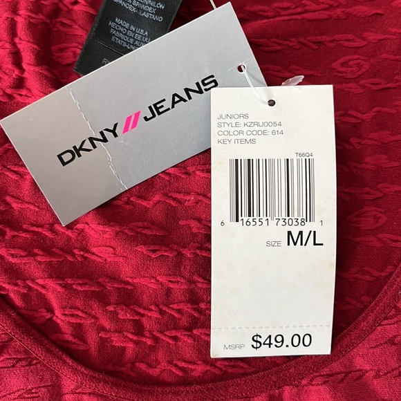 Red DKNY Jeans Shirt - Picture 2 of 6